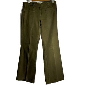 hei hei Anthropologie Mid Rise Boot Cut Stretch Green/BrownJean Pants Size 6